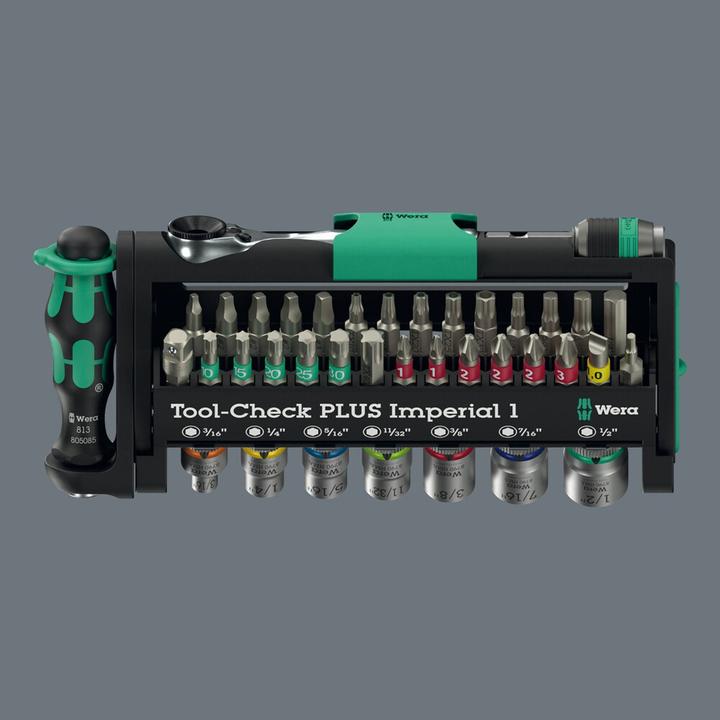 Actual product image Wera Tool-Check Plus Imperial 1 (Cross Phillips PH, Inner square)