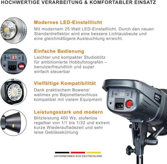 Produktbild Walimex pro Emerger 400 Set Single (400 W, Set)