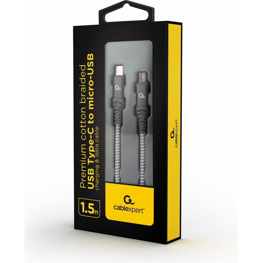 Gembird CAVO USB-C A MICROUSB 1,5M/CC-USB2B-CMMBM-1,5M (1.50 m, USB 2.0), Cavo USB