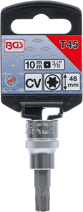 Actual product image BGS Bit Socket | 10 mm (3/8") Drive | T-Star (for Torx) T45 (Allen screw)