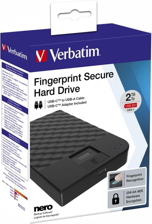 Image du produit Verbatim Fingerprint Secure (2 To)
