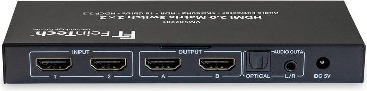 Produktbild FeinTech VMS02201 HDMI 2.0 Matrix Switch 2x2 mit Audio Extractor