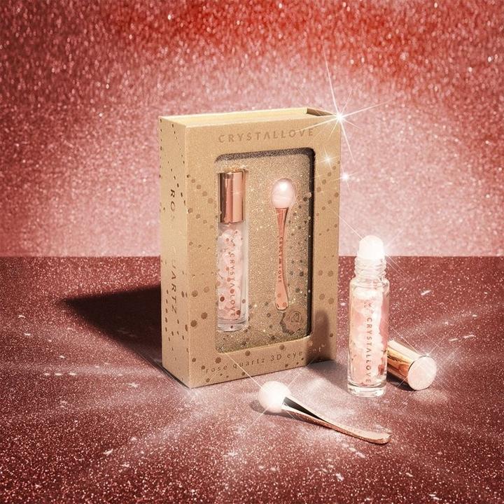 Produktbild Crystallove Golden Rose Quartz 3D Eye Set - Beauty Skincare Augenpflege