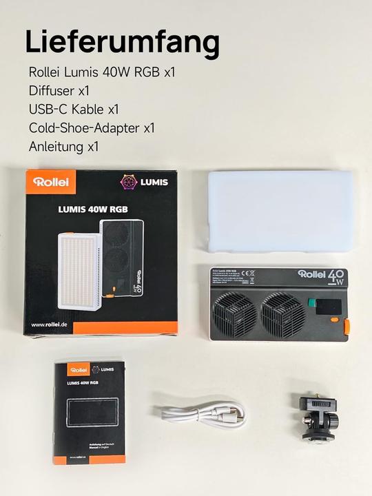 Produktbild Rollei LUMIS 40W RGB - LED-Licht (Videoleuchte)