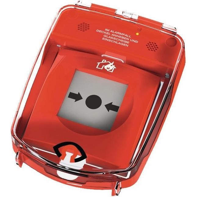 GFS, Accessori sicurezza degli edifici, Schutzhaube e-Cover ohne Öffnungsalarm zur Sicherung von Druckknopfmeldern Kunststoff rot