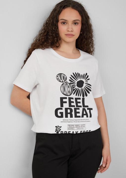 Actual product image S.Oliver T-Shirt Baumwollshirt mit Frontprint (50)