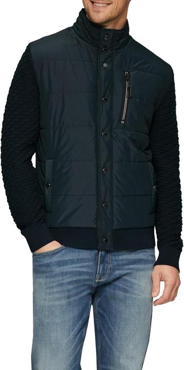 Produktbild s.Oliver Strickjacke Gesteppte Jacke im Fabricmix mit Stehkragen (L)