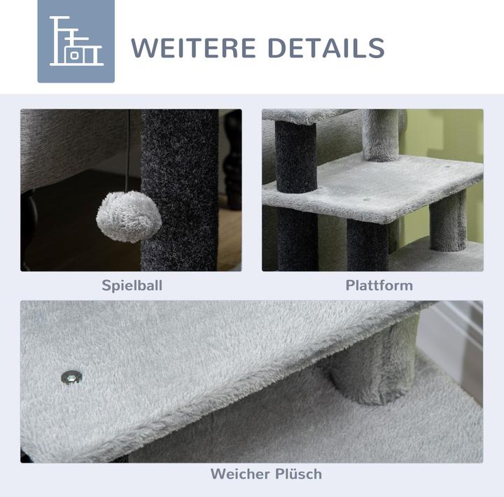 Actual product image PawHut Pet stairs with sleeping den (Cat, Dog)