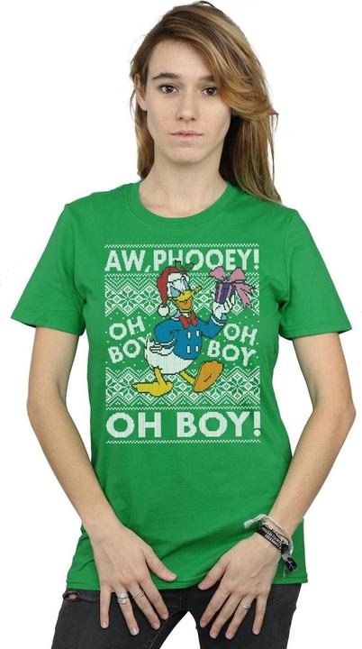 Immagine prodotto Disney Donald Duck Christmas Fair Isle Maglietta Ampia Donna (L)