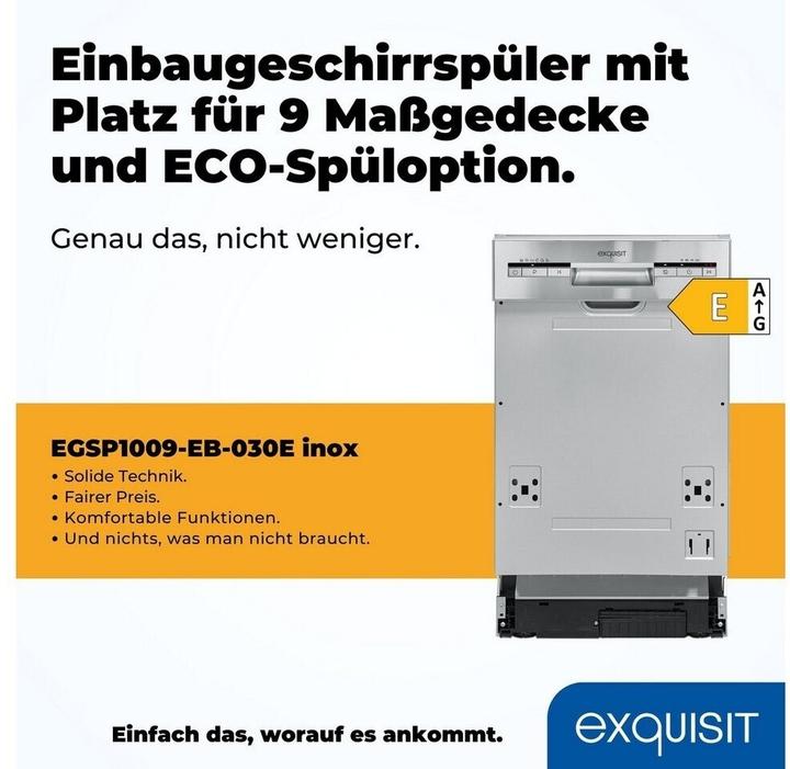 Produktbild Exquisit Geschirrspüler EGSP1009-E