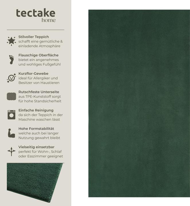 Immagine prodotto tectake Tappeto a pelo corto Soft Zone (60 x 110 cm)