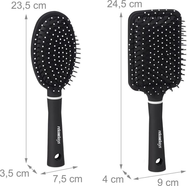 Immagine prodotto Relaxdays Spazzole per Capelli, Set da 4