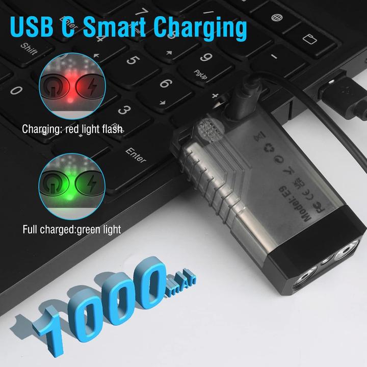 Produktbild Boruit V10 LED-Taschenlampe - 1000 Lumen - Buzzer Alarm - Magnetischer Sockel (Schwarz) (1000 lm)