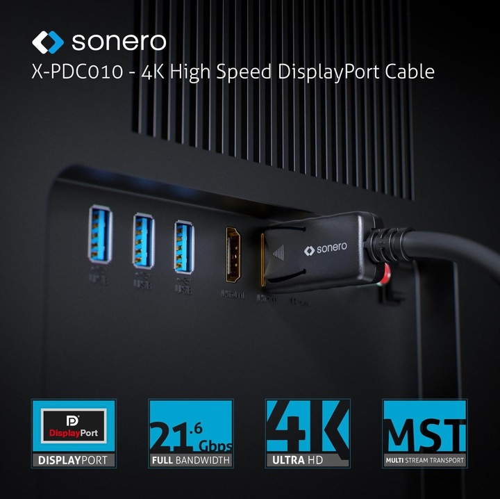 Produktbild Sonero DisplayPort—DisplayPort (3 m, DisplayPort)