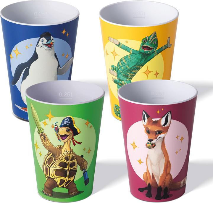 Actual product image Awave The school of magical animals - drinking cup set, 250 ml, made of rPET (0.25 l, 4x)