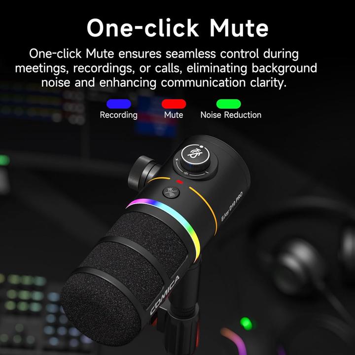 Actual product image Comica RGB Cardioid Dynamic Wireless Microphone EJoy D10 PRO(D) black