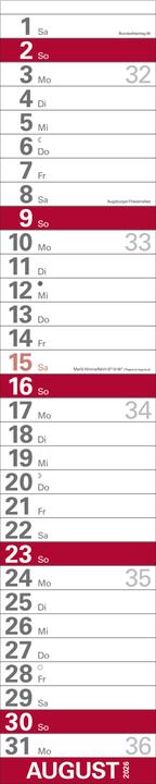 Actual product image XXLPlanerGrossdruckrot2026 (Special)