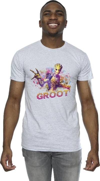 Actual product image Mens Guardians Of The Galaxy Abstract Groot T-Shirt (M)