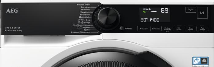 Actual product image AEG LR7FL941EX Washing machine (front loading, freestanding, 9 kg, A, 1,400 rpm, 7000 series, ECO (9 kg, Left)