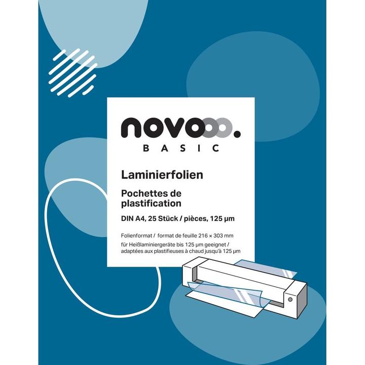 Immagine prodotto Novooo Pellicola di laminazione A4 (A4, 25 Pezzo/i, 125 µm)