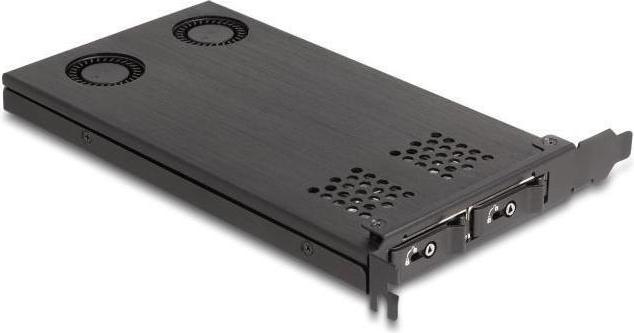 Actual product image Delock PCI Express x16 card removable frame for 2 x M.2 NVMe