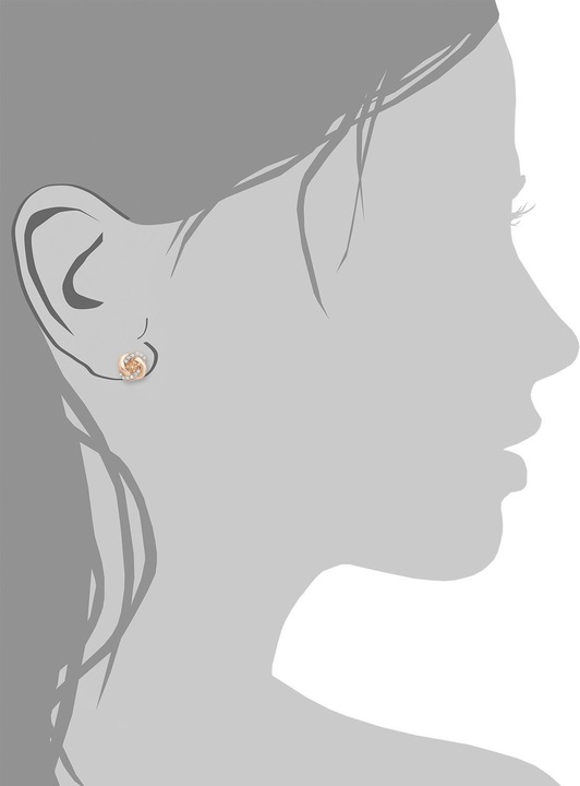 Actual product image Amor Earrings with button (Silver)