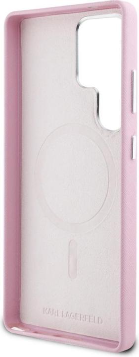 Produktbild Karl Lagerfeld Saffiano Full Wrapped Elongated Metal Logo MagSafe Case for Samsung Galaxy S25 Ultra (Samsung Galaxy S25 Ultra)