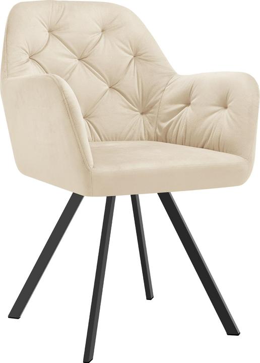 Actual product image tectake Rotatable velvet armchair Lucia, upholstered