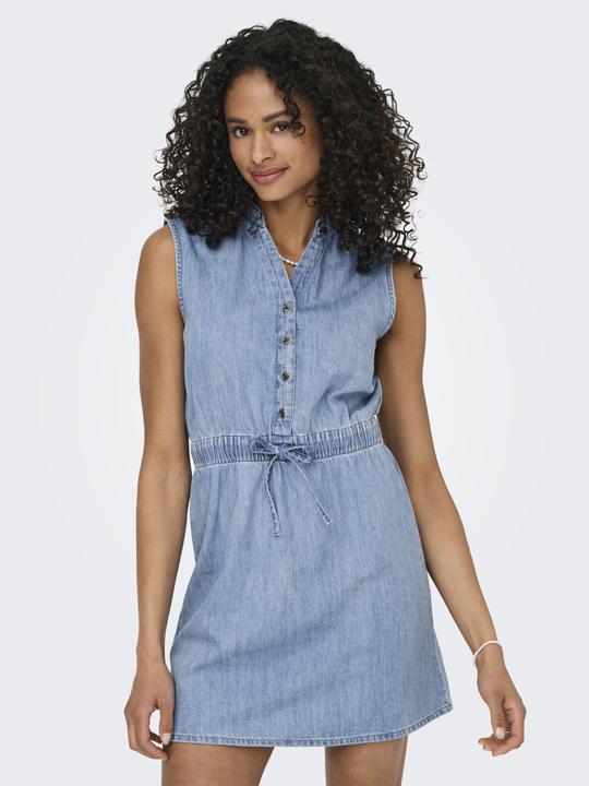 Produktbild Only Normal geschnitten V-Ausschnitt Midikleid Jeanskleid (M)