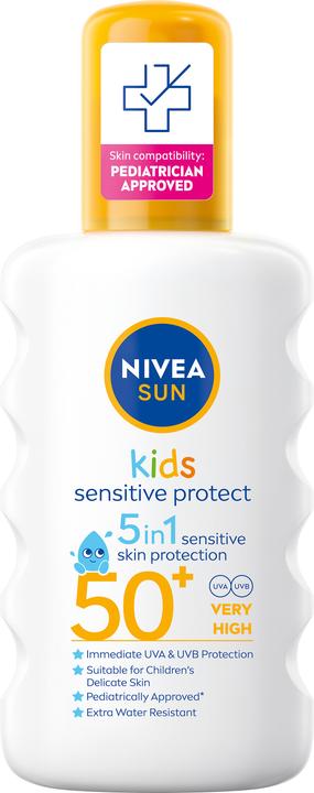 Actual product image NIVEA Kids Sensitive Sun Spray SPF 50+ (Sun spray, SPF 50, 200 ml)