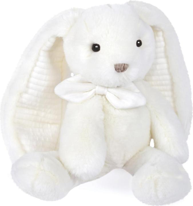Image du produit Doudou et Compagnie Lapin Preppy Chic, blanc 30cm (30 cm)