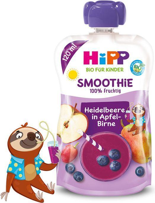 Immagine prodotto Hipp Frullato biologico per bambini al mirtillo con pera e mela - Felix Sloth