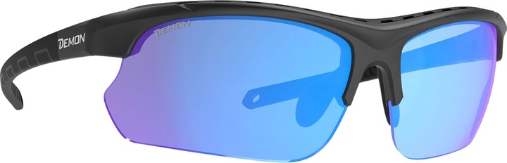 matt black-multi blue mirror