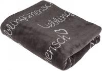 Produktbild Ootb Graue Kuscheldecke, Lieblingsmensch (130 x 160 cm)