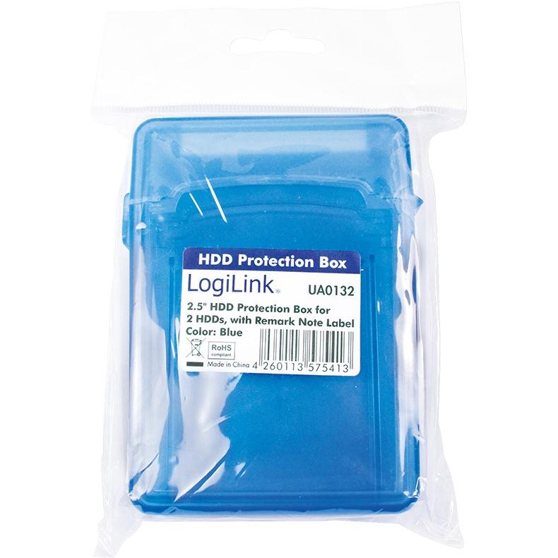 Thumbnail - LogiLink HDD-Box fr 2 x 2,5" Festplatten, blau, SSD + Festplatte Zubehör