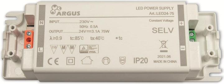 Actual product image Intertech LED Driver LED 24-75 24V output voltage 75W power (17.10 cm, Indoor)