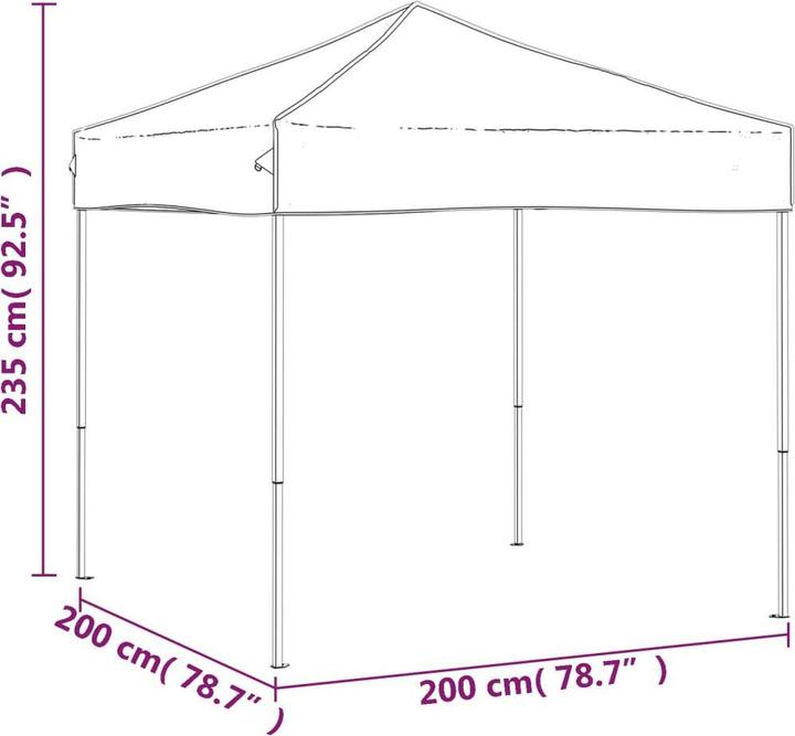 Actual product image vidaXL Partyzelt (200 cm, 200 cm)
