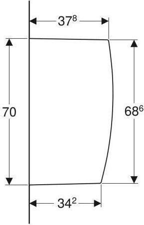 Image du produit Geberit Séparation d'urinoir 700x400x100mm blanc