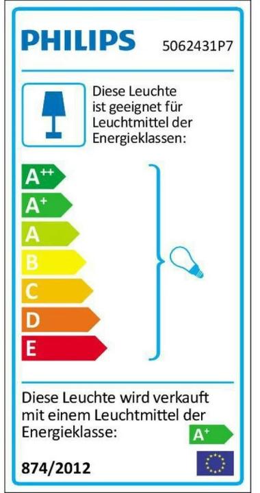 Label énergétique Philips Hue Argenta Base BT (1400 lm, GU10)