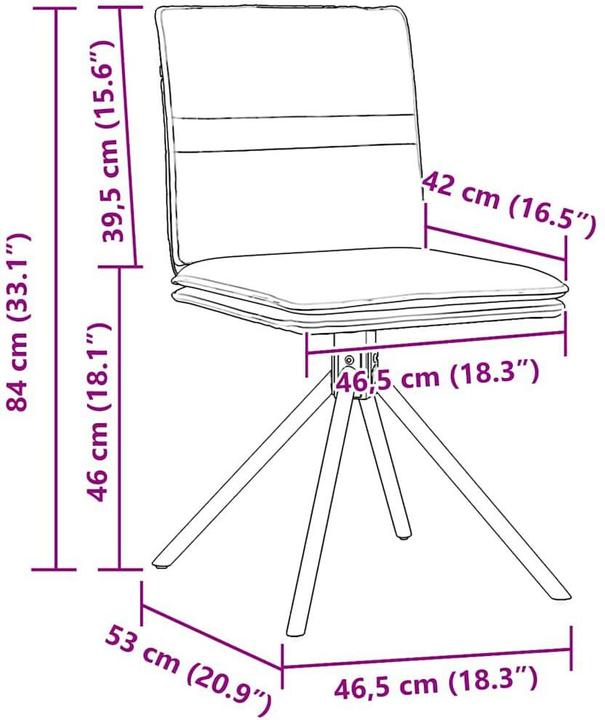 Produktbild vidaXL Esszimmerstuhl