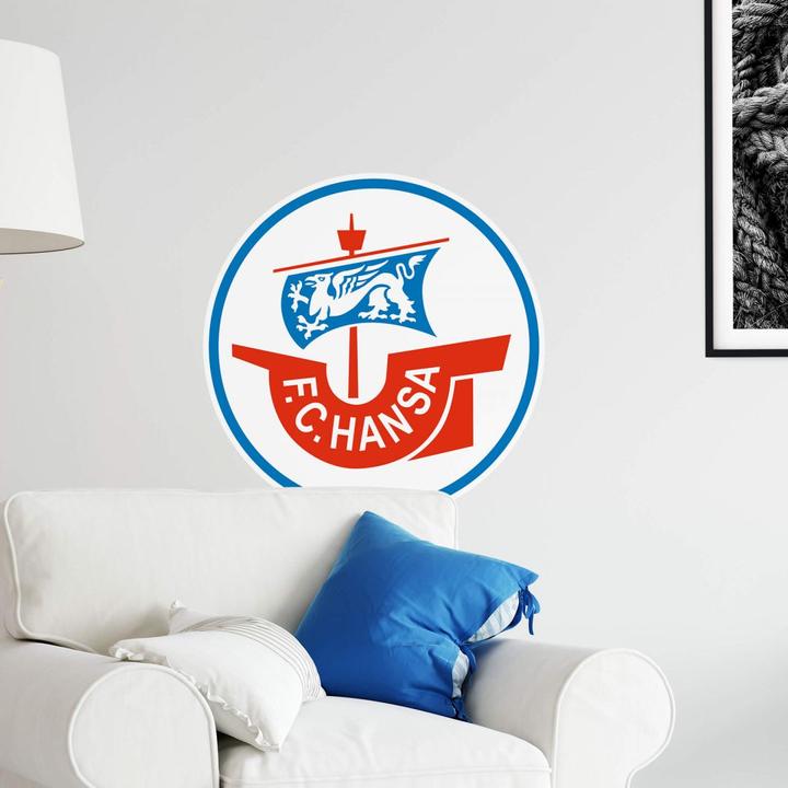 Immagine prodotto FC Hansa Rostock Logo Hansa Rostock (100 x 100 cm, 28 x 28 cm, 80 x 80 cm, 58 x 58 cm, 38 x 38 cm)