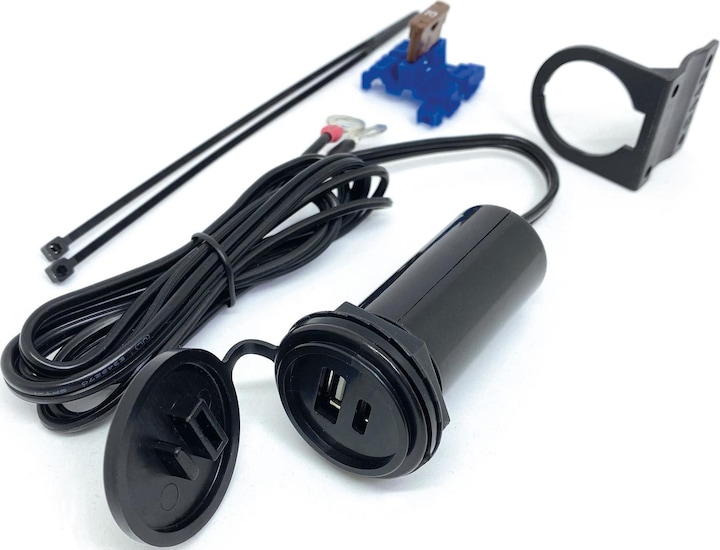 Produktbild BAAS USB TWIN Bordsteckdose mit Halter