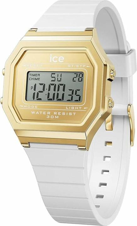 Immagine prodotto ICE Watch Cifra di ghiaccio retrò in oro bianco piccola 022049 (Orologio digitale, 34 mm)