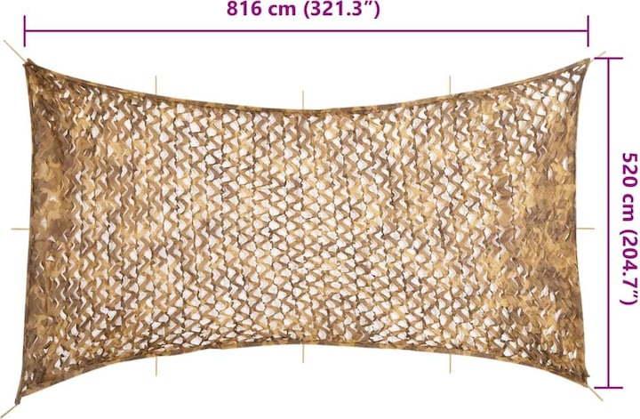 Actual product image VidaXL Camouflage net Bundeswehr army camouflage net hunting deco net storage bag