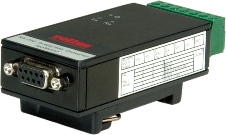 Image du produit Roline Convertisseur RS232 vers RS422/485 pour rail DIN, auto-alimenté