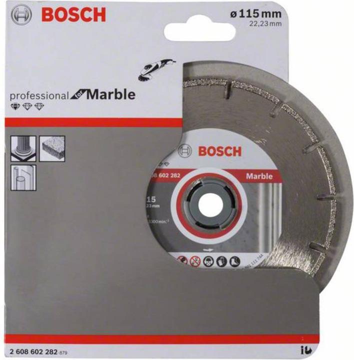 Produktbild Bosch Professional Zubehör Diamanttrennscheibe Standard for Marble, 115 x 22,23 x 2,2 x 3 mm