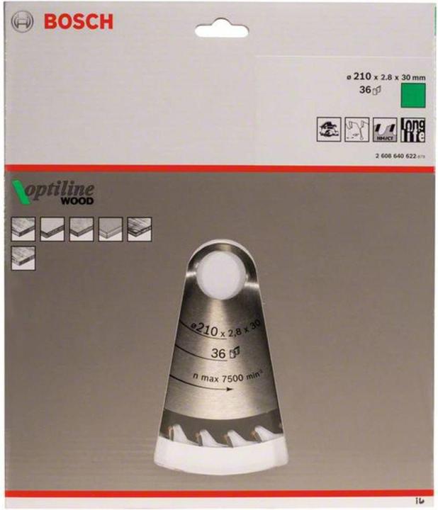 Immagine prodotto Bosch Professional Zubehör Lama circolare per legno PRO, 210 x 2,8 x 30 mm