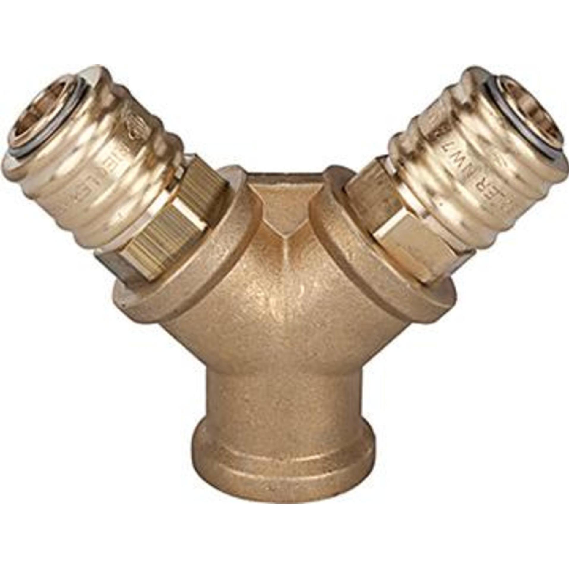 Riegler 117927-245.36-E Verteiler mit 2 Schnellverschlusskuppl. NW7,2, G 1/4 IG, "R26EMS", 1Stk (Verteiler) (204087)