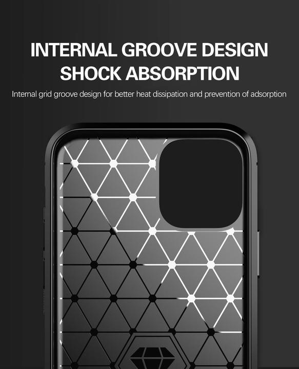 Immagine prodotto Cadorabo TPU Ultra sottile in acciaio inossidabile al carbonio Combi Cover (Apple iPhone 11 Pro Max)