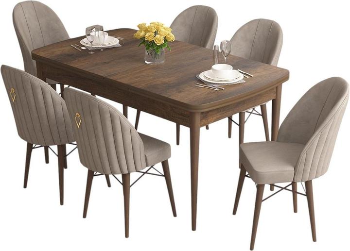 Produktbild Hanah Home Roz Extendable Dining TableChairs Set (MDF)